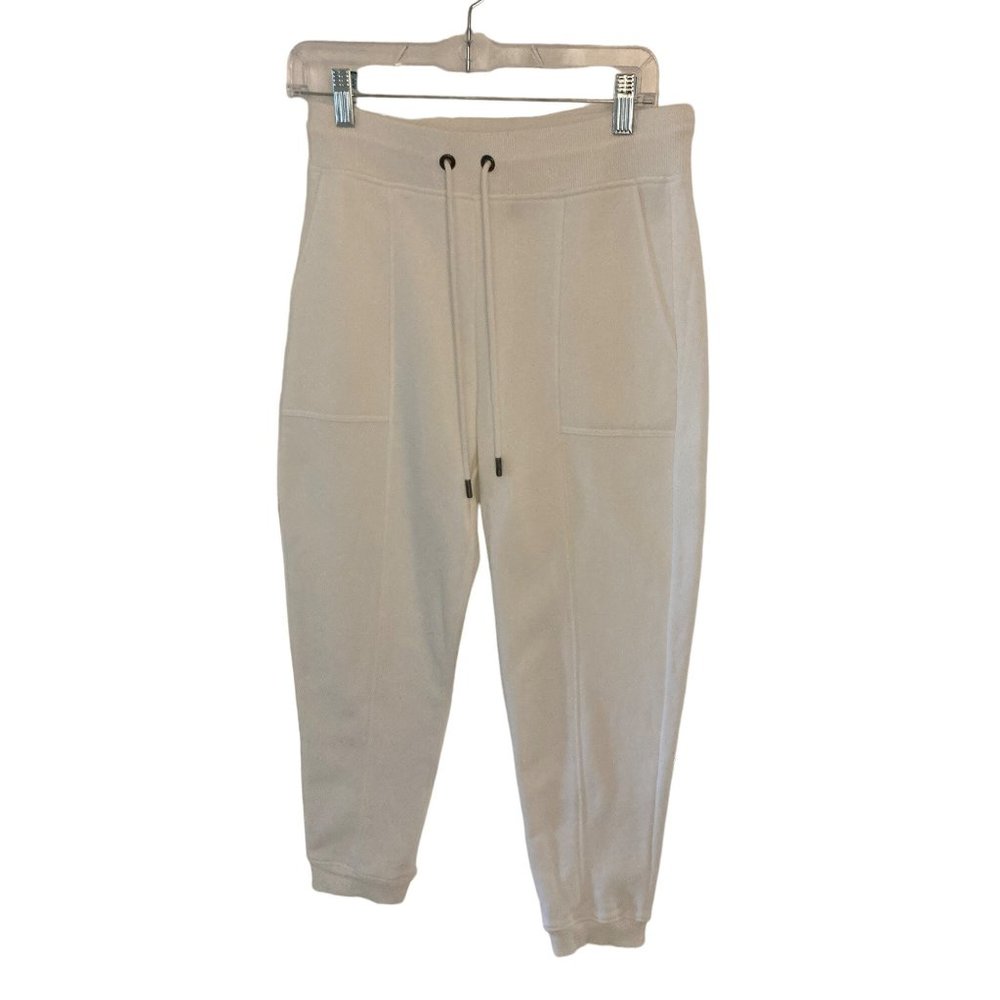 Banana Republic Womens White Seamed Joggers Hook Up Joggers  Small Tall